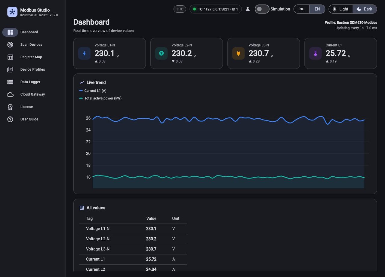 Modbus Studio screenshot